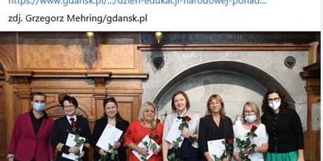 Nagroda Prezydenta Miasta Gdańska dla Pani Anny Szemiel, Wicedyrektor naszej szkoły