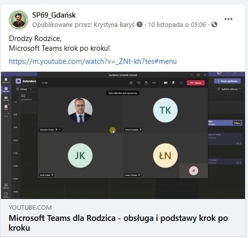 Microsoft Teams Dla Rodzica Obsługa I Podstawy Krok Po Kroku Szkoła Podstawowa Nr 69 Im Gen 9548