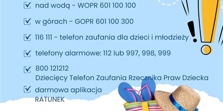 Bezpieczne wakacje!