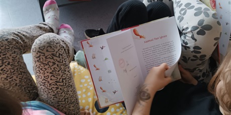 Powiększ grafikę: ostatnie-spotkanie-z-audiobookiem-i-ksiazka-kapelusz-pani-wrony-w-bibliotece-szkolnej-690210.jpg