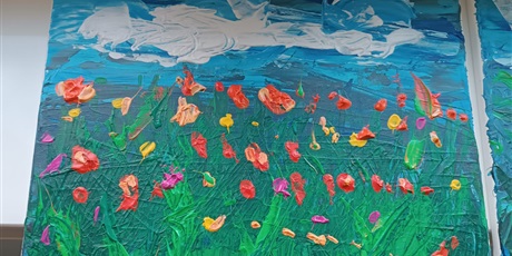 Piękne prace malarskie naszych uczniów na zajęciach plastyki u P.Agnieszki...wielkie brawa ...