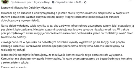 Prośba o wyrozumiałość!