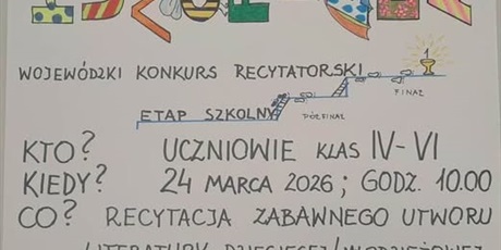 🎤✨ UWAGA – KONKURS RECYTATORSKI! 📚