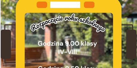 Zapraszamy Uczniów z Rodzicami na uroczyste rozpoczęcie roku szkolnego 2025/2026!