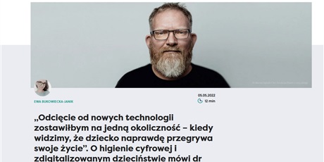 O higienie cyfrowej mówi dr Maciej Dębski
